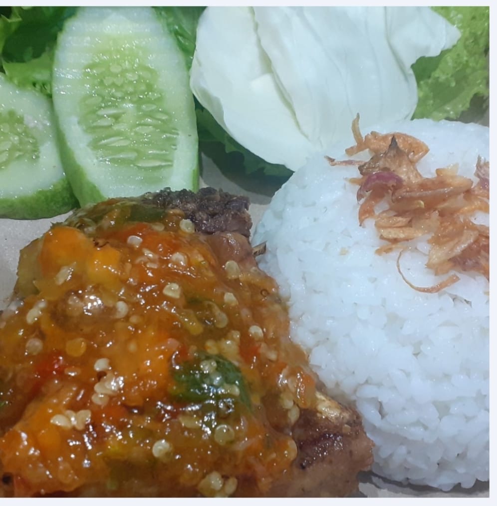 Ayam penyet mini + nasi