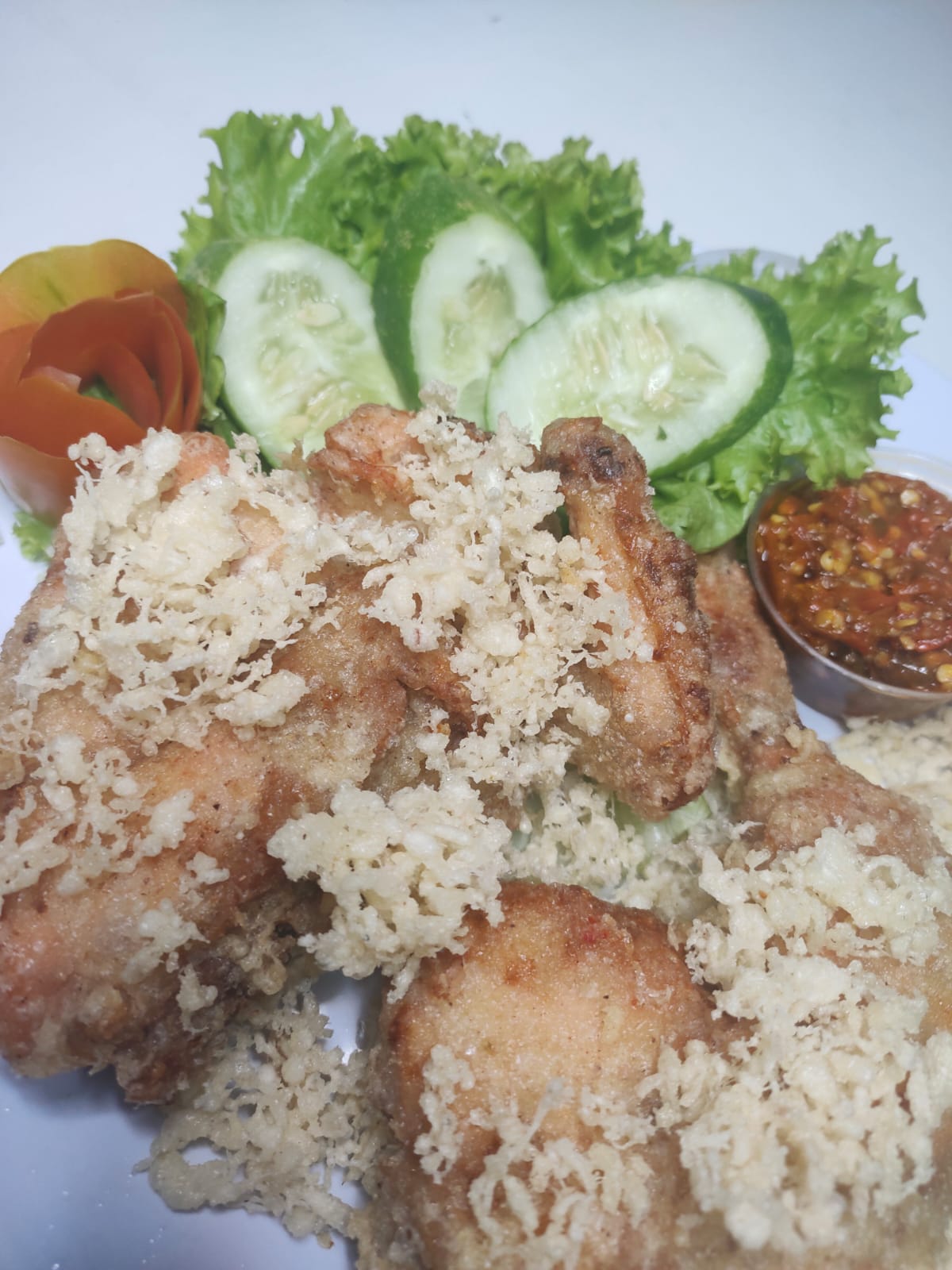 AYAM KREMES JUMBO + NASI