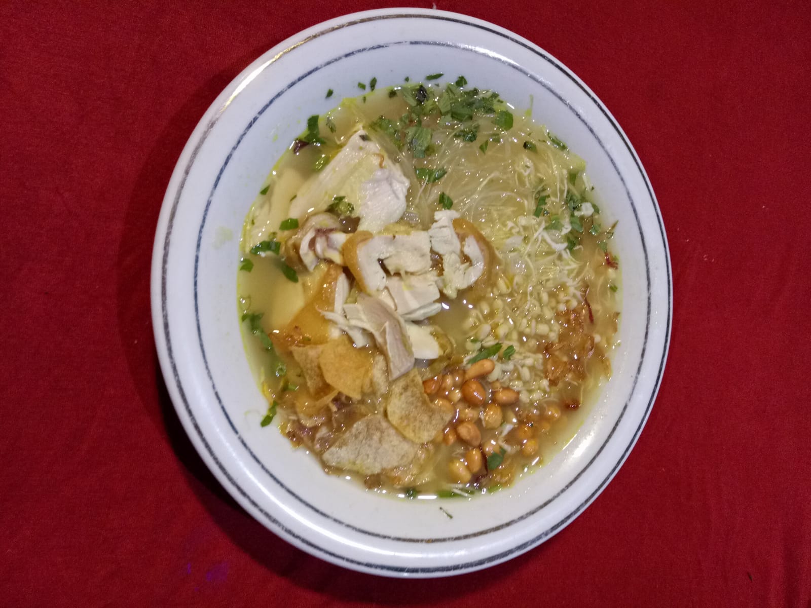 soto ayam campur nasi