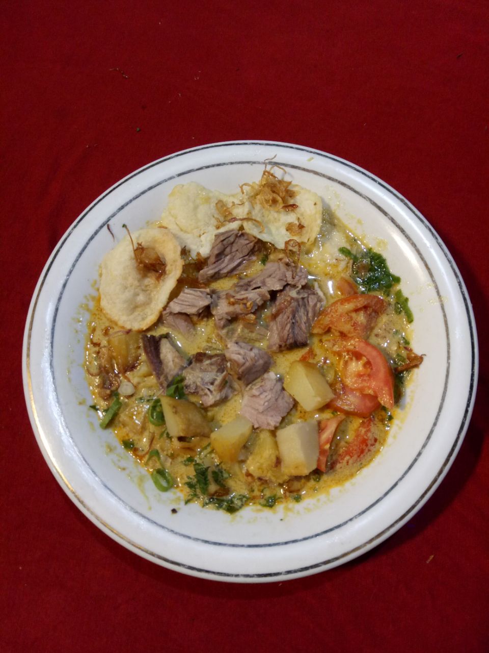 soto betawi daging + nasi