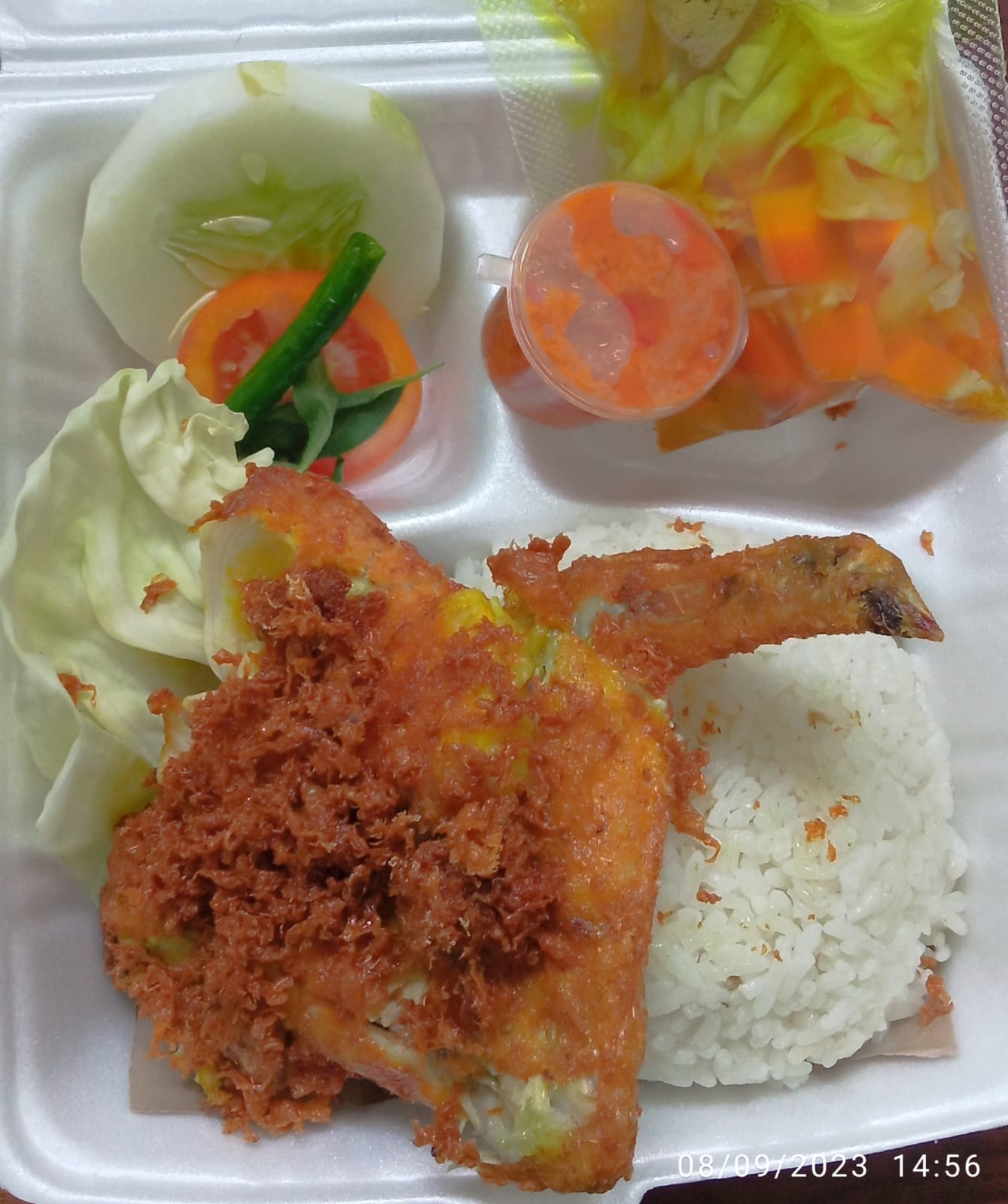 Nasi + Ayam Penyet